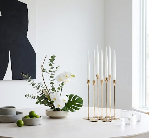 Luxe Gold Taper Candle Holders